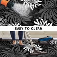 thumbnail image 5 of Black Grey Flowers Outdoor Rug for Patio/Deck/Porch, Non-Slip Large Area Rug 3 x 5 Ft, Modern Abstract Blooms Floral Indoor Outdoor Rugs Washable Area Rugs, Reversible Camping Rug Carpet Runner, 5 of 8
