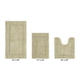 thumbnail image 2 of Better Trends Bathroom Rugs 3 Piece Set 100% Cotton Bath Rug Soft Water Absorbent Reversible, Machine Washable for Bathroom Decor U Shap Toilet Base Contour Mat Sand Lux Collection, 2 of 4