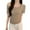 Khaki-02, variant on Mittory Women's Summer Short Sleeve Blouses Sexy One Off The Shoulder T-Shirt Ruched Going Out Tops Slim Fit Shirts