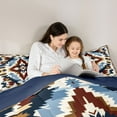 thumbnail image 5 of Manfei Boys Girls Bohemian Aztec 2pcs Bedding Comforter Set,Exotic Style Twin Comforter Sets,Black Brown Blue Breathable Bedding Set,Microfiber Bedroom Decor,Reversible, 5 of 8
