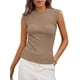 thumbnail image 1 of Remera PRETTYGARDEN de canalé con mangas cortas ajustada color caqui Talle S, 1 of 8