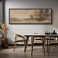 thumbnail image 6 of Large Framed Canvas Print Warm Neutral Toned Countryside Scene Wall Art Decorative Ready to Hang Painting for Living room Bedroom - 60"x20" Black Frame, 6 of 9