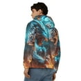 thumbnail image 4 of Honeii Blue Dragon And White Tiger Print Hoodies for Men, Pullover & Full Zip, Breathable Zip up Hoodie, Sweatshirt-Small, 4 of 5