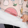 thumbnail image 3 of Oversized Wearable Blanket Hoodie,Red Mushroom Cartoon Light Pattern Sherpa Blanket Hoodie with Super Pockets,Super Warm Fuzzy Pullover for Women & Men, 3 of 6