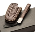 thumbnail image 5 of Vitodeco Genuine Leather Smart Key Fob Case Compatible with Lincoln Aviator, Lincoln Corsair, Lincoln Nautilus, Lincoln Navigator (5-Button, Brown), 5 of 6