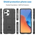 thumbnail image 2 of Slim Fit Durable Phone Case for Redmi 12, Case for Redmi 12R,Rugged Shield Outdoor Case with Military Grade Shockproof Camera Lens Protection Case for Redmi 12/12R, HD Black, 2 of 7