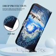 thumbnail image 6 of Patterned Wallet Case for Motorola Moto G Power 2023,Dteck Magnetic Leather Card Slots Pocket Case Shockproof TPU Kickstand Full Body Protective Cover with Wrist Strap,Wave, 6 of 7