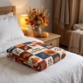 thumbnail image 4 of ShengapQ Autumns Thanksgiving Flannel Throw Blanket, Cute Fall Patterns, Warm Lightweight Cover for Sofa Bed Camping, Decorative Plush Blanket for Fall Decor, 39×28in, 4 of 8