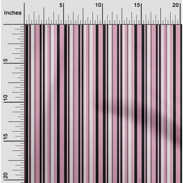 oneOone Cotton Silk Light Pink Fabric Stripes Craft Projects Decor Fabric Printed By The Yard 42 Inch Wide
