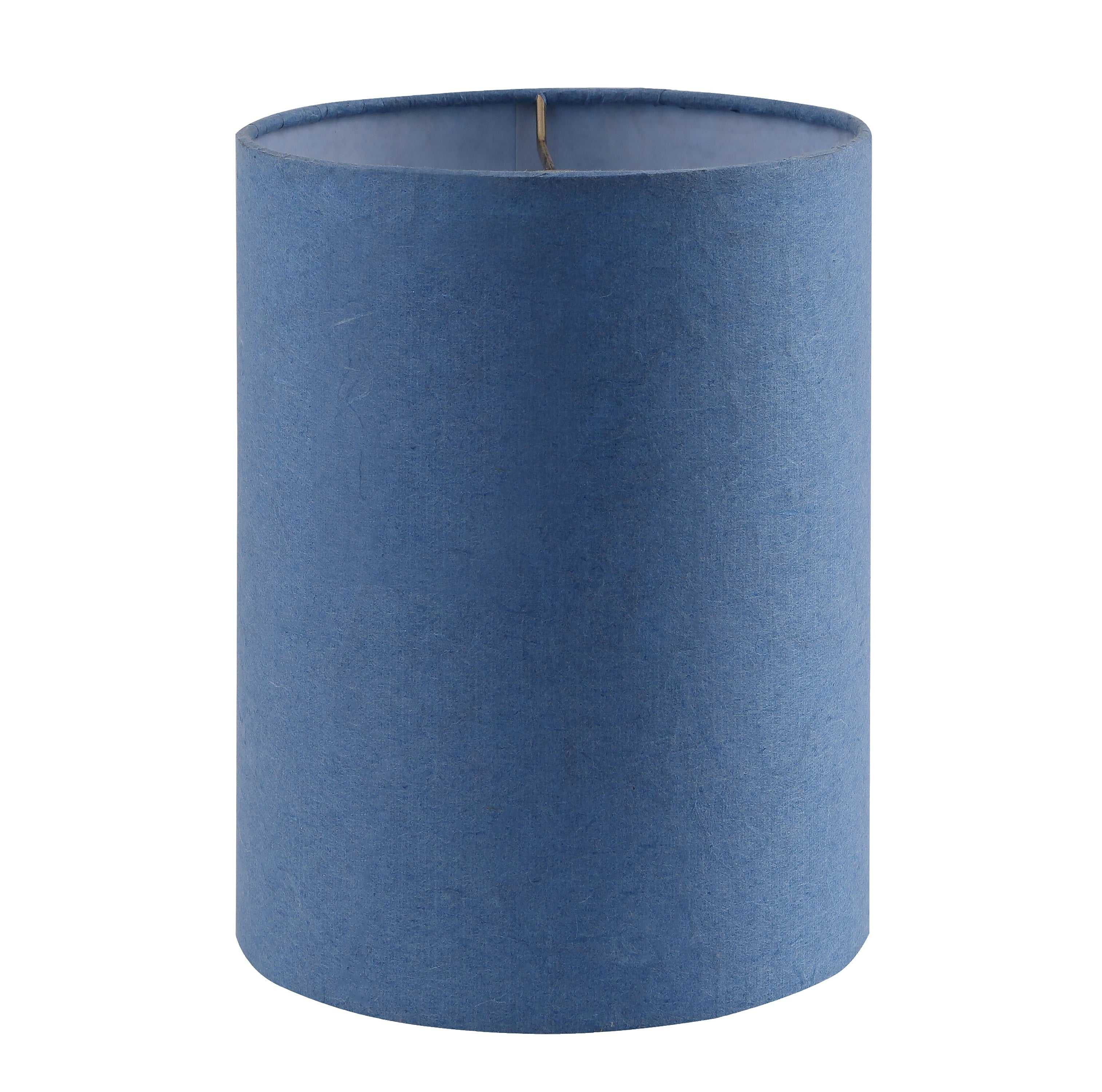 Aspen Creative 31287 Transitional Drum (Cylinder) Shape Spider Construction Lamp Shade in Blue, 8" wide (8" x 8" x 11")