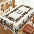 thumbnail image 5 of Gnwei Christmas Tablecloth 51x86 Inches for Rectangle Tables - Christmas Decor for Table - Winter Snowman and Deer Water Resistant Table Cloth, Xmas Party Decorations for Kitchen, Home, 5 of 8