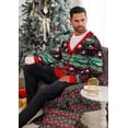thumbnail image 4 of BounceUp Mens Ugly Christmas Sweater Cardigan V Neck Button Front Long Sleeve Knitwear, 4 of 8