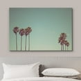 thumbnail image 3 of wall26 Canvas Print Wall Art Vintage Style Palm Trees &amp; Teal Sky Floral Plants Photography Realism Rustic Scenic Colorful Multicolor Ultra for Living Room, Bedroom, Office - 12"x18", 3 of 7