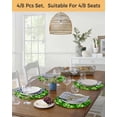thumbnail image 5 of 15 Inch Round Placemats Set of 6, St. Patrick's Day Non Slip Heat Insulation PP Table Mats, Spring Shamrock Leaves Polka Dots Dark Green Washable Place Mats for Kitchen Dining Party Table Decor, 5 of 7