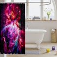 thumbnail image 3 of Manfei Dreamy Pink Nebula Shower Curtain 72Wx72L,Celestial Stars Bathroom Curtain, 3 of 5