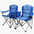 thumbnail image 4 of Kamp-Rite Double Folding Camp Chair with Cooler & Cupholders, Blue (2 Pack), 4 of 9