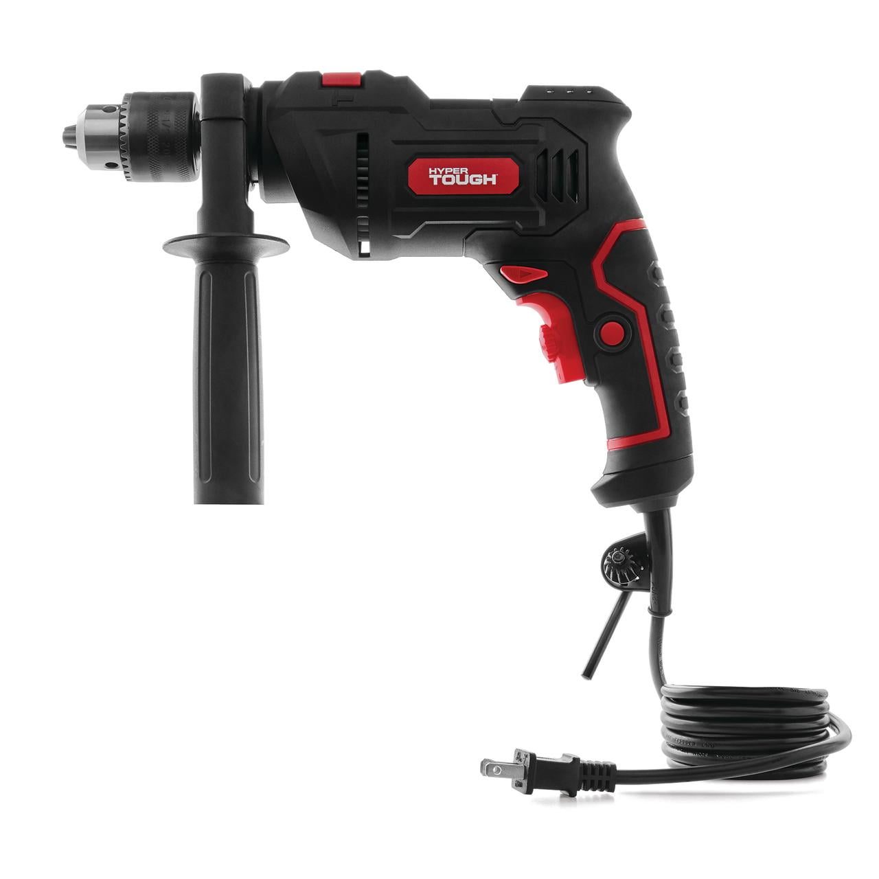 Hyper Tough 6-Amp 1/2-Inch Corded Hammer Drill, Keyed Chuck, TD6HD