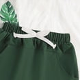 thumbnail image 5 of mgoYE Toddler Baby Boy Clothes Tropical Vacation Summer Outfits Button Short Sleeves Hawaiian Beach Shirts & Shorts with Pockets(Dark Green,18-24 Months), 5 of 7