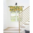 thumbnail image 6 of Curtain Valance for WindowsSummer Watercolor Lemon Painting Kitchen Valances Rod Pocket Short Curtains,Farm Yellow Fruit on Burlap Window Treatment Panel for Living Room Bathroom Bedroom, 6 of 8