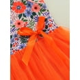 thumbnail image 6 of Toddler Infant Baby Girls Dress Flower Rainbow Sleeveless Tulle Dress Mesh Hem Bowknot Princess Dress Summer Clothes, 6 of 7