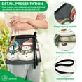 thumbnail image 4 of Yayeee Waist Apron with Pockets for Cooking Waterproof Half Server Aprons, Red Snowmen, 4 of 7