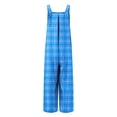 thumbnail image 4 of Summer Fashion Plus Size Jumpsuits for Women Petite Printed Jumpsuit Casual Button Pocket Sleeveless Wide Leg Trousers, 4 of 8