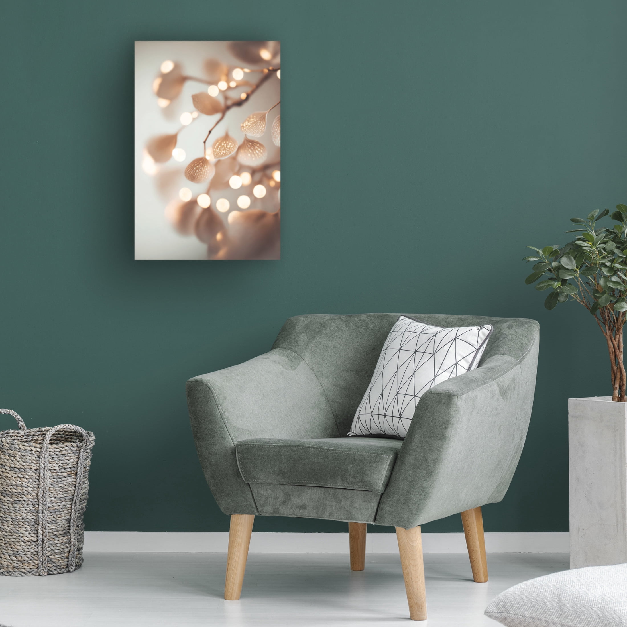 Canvas Wall Art - Treechild 'Tiny Leafs' Wall Art for Living Room, Bedroom, or Office D?cor by Trademark Fine Art - 12 x 19 Inches