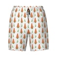 thumbnail image 4 of Lsque Mens Swim Trunks Cute Carrot Print Pattern - Bathing Suit Compression Liner - Beach Swim Shorts Swimwear - (S-3XL) - Stretch Quick Dry -Small, 4 of 9