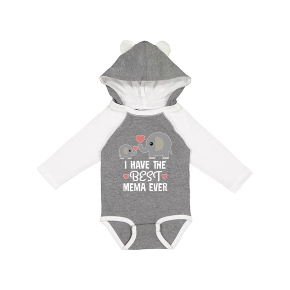 Inktastic Best Mema Ever Grandchild Boys or Girls Long Sleeve Baby Bodysuit