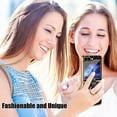thumbnail image 4 of Frusde Compatible with Samsung Galaxy Z Flip 5 Leather Case with Ring  Kickstand Plating Z Flip 5 Case with Screen Protector-Purple, 4 of 8