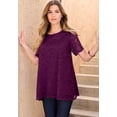 thumbnail image 6 of Roaman's Women's Plus Size Allover Lace Swing Tee, 6 of 6