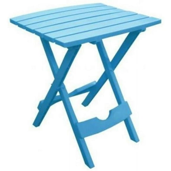 Quik Fold Portable Resin Side Table, Pool Blue