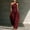 Wine, variant on Women's Summer One‑Shoulder Wide‑Leg Jumpsuit High‑Waist Cinched Waist Loose Baggy One‑Piece Long Pants with Side Pockets Light Blue XL(XL)