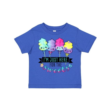 

Inktastic I m Just Here for the Sweets with Spun Sugar Candy Gift Toddler Boy or Toddler Girl T-Shirt