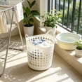 thumbnail image 4 of Twfbrm Plastic Laundry Basket, 12x16 Inch Portable Breathable Laundry Hamper with Handles, Ventilation Durable Storage Container Organizer for Bedroom, Apartment, Dorm, Home, Laundry Room, 4 of 6