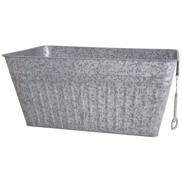 Better Homes & Gardens Large Rectangular Galvanized Tub