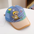 thumbnail image 2 of WUXIAN Kids Sun Hats Kids Dinosaur Letter Print Adjustable Mesh Hats Baseball Trucker Cap For Boys And Girls Bucket Hats,Blue,One Size, 2 of 4