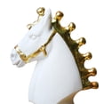 thumbnail image 5 of fastboy Pièces d'Échecs Statue avec Peinture Dorée Résine Cadeau pour Bureau Salon Bureau Forme Cheval Noir Forme Cheval Blanc, 5 of 5