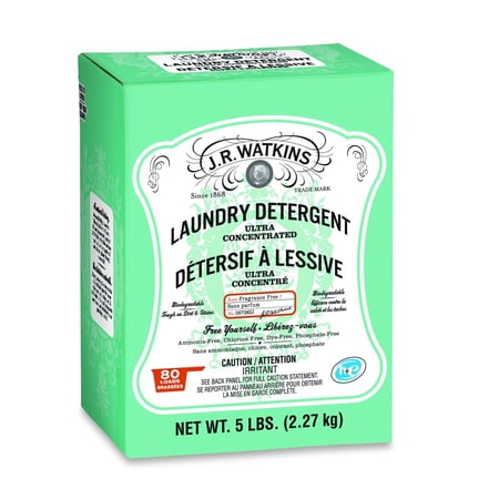 J.R. Watkins Laundry Detergent, Fragrence Free, 5 lbs, 80 loads