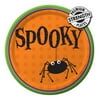 Club Pack of 96 "Spooky" Dangling Spider Halloween Round Party Dinner Paper Plates 9"
