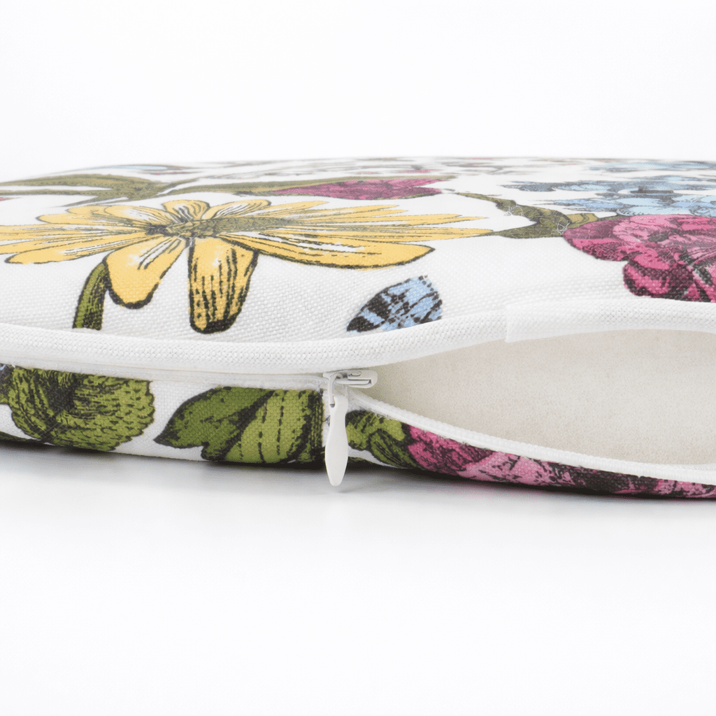 Outdoor Patio Chair Cushions, Water-Repellent U-Shape Thick Foam Seat Cushions with Ties, 17"x16"x2" All-Weather Cushions for Garden, Patio & Dining Chairs (Set of 4)- Botanical Floral Print