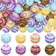 thumbnail image 1 of Huquary 80 cuentas redondas de diamantes de imitación de 0.787 in, bolas de discoteca, Halloween, otoño, Acción de Gracias, Navidad, resina de cristal, cuentas gruesas de chicle para hacer joyas, sumi, 1 of 4