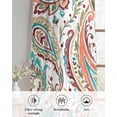 thumbnail image 6 of Paisley Flower Sheer Curtains 63 Inch Length 2 Panels Set for Living Room/Bedroom, Spring Watercolor Floral Leaf Plant Orange Kitchen Curtains Grommet Semi-Sheer Curtains Window Treatments 42"x63"x2, 6 of 7
