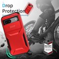 thumbnail image 2 of Allyechgroup Google Pixel 8a Case, Sliding Camera Lens Protective Heavy Duty Shockproof Anti-Scratch Bumper Protective Phone Case for Google Pixel 8a, Red, 2 of 7