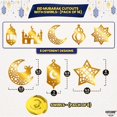 thumbnail image 2 of KatchOn, Eid Mubarak Banner with Hanging Swirls - Pack of 17 | Pre Strung, Eid Mubarak Garland for Eid Mubarak Decorations | Eid Decorations for Home | Gold Eid Mubarak Hanging Swirls with Cutouts, 2 of 4