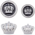thumbnail image 1 of Paquete de 4 pegatinas redondas planas con el logotipo del coche de la corona de cristal de platino con calcomanías con el logotipo de la corona oso de fresa  Electrónica, 1 of 5