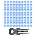 thumbnail image 1 of 100 piezas de concentrador LAN Ethernet con puerto RJ45 azul, tapa protectora antipolvo con cerradura y llave patentadas, 1 of 8