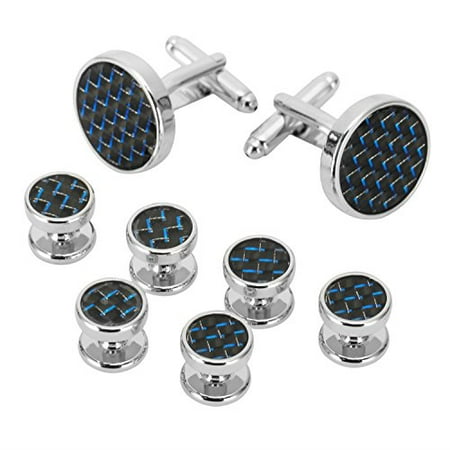 Button Mens Cufflinks BodyJ4You 8PCS Button Studs Mens Geometric Pattern Set Formal Business Classic Wedding Jewelry ()