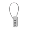 thumbnail image 1 of 4 Digit Combination Padlock Anti-Theft Password Padlock Cabinet Steel Cable Password Lock Outdoor Travel Luggage Security Lock, 1 of 8