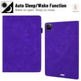 thumbnail image 2 of Dteck Folio Case for iPad Air 11 (2024) / iPad Pro 11 (2022/2020/2018) / iPad Air 5th 4th Gen 10.9",Embossed PU Leather Credit Card Holder Wallet Case with Multi-angle View Stand,Purple, 2 of 5